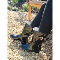 LUNAR Sweden Black Mid-Calf Wellington -Chic Ladies Shoes Store sweden black mid calf wellington p6833 391811 image