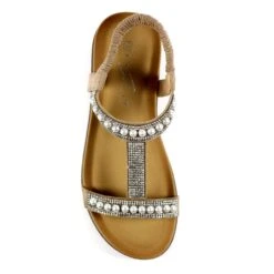 LUNAR Tancy Beige Pearl Sandal -Chic Ladies Shoes Store tancy beige pearl sandal p6280 371694 image