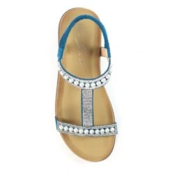 LUNAR Tancy Teal Pearl Sandal -Chic Ladies Shoes Store tancy teal pearl sandal p7153 412709 image