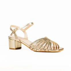 LUNAR Twinkle Gold Block Heel Sandal -Chic Ladies Shoes Store twinkle gold block heel sandal p7474 429084 image