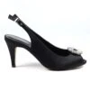 LUNAR Venice Black Peep Toe Slingback -Chic Ladies Shoes Store venice black peep toe slingback p5526 330259 image