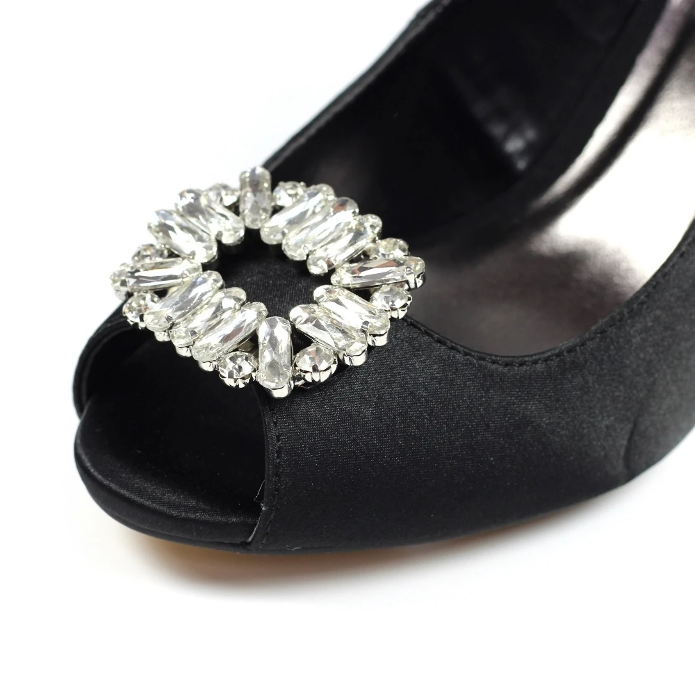 LUNAR Venice Black Peep Toe Slingback 10 LUNAR Venice Black Peep Toe Slingback - Image 8